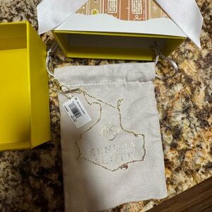 Kendra Scott Gold Necklace with Iridescent Pendant